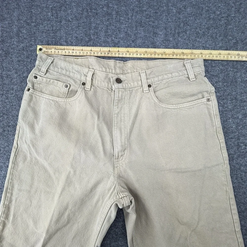 Levi's Jeans Mens 38x30‎ Beige Relaxed Fit Tapered USA Made 90s Vintage 550